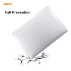 ENKAY 3 in 1 Crystal Laptop Protective Case + EU Version TPU Keyboard Film + Anti-dust Plugs Set for MacBook Pro 15.4 inch A1707 & A1990 (with Touch Bar), For MacBook Pro 15.4 inch A1707 (with Touch Bar)