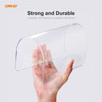 ENKAY 3 in 1 Crystal Laptop Protective Case + EU Version TPU Keyboard Film + Anti-dust Plugs Set for MacBook Pro 15.4 inch A1707 & A1990 (with Touch Bar), For MacBook Pro 15.4 inch A1707 (with Touch Bar)