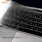 ENKAY 3 in 1 Crystal Laptop Protective Case + EU Version TPU Keyboard Film + Anti-dust Plugs Set for MacBook Pro 15.4 inch A1707 & A1990 (with Touch Bar), For MacBook Pro 15.4 inch A1707 (with Touch Bar)