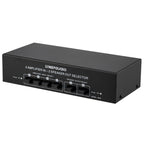 B042 4-in 2-out Power Amplifier Sound Switcher Loudspeaker Switch Distributor, 300W Per Channel Lossless Sound Quality, B042 B042