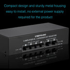 B042 4-in 2-out Power Amplifier Sound Switcher Loudspeaker Switch Distributor, 300W Per Channel Lossless Sound Quality, B042