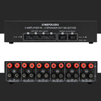 B042 4-in 2-out Power Amplifier Sound Switcher Loudspeaker Switch Distributor, 300W Per Channel Lossless Sound Quality, B042
