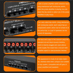 4 Input 2 Output Power Amplifier And Speaker Switcher Speaker Switch Splitter Comparator 300W Per Channel Without Loss Of Sound Quality, 4 In 2 Out