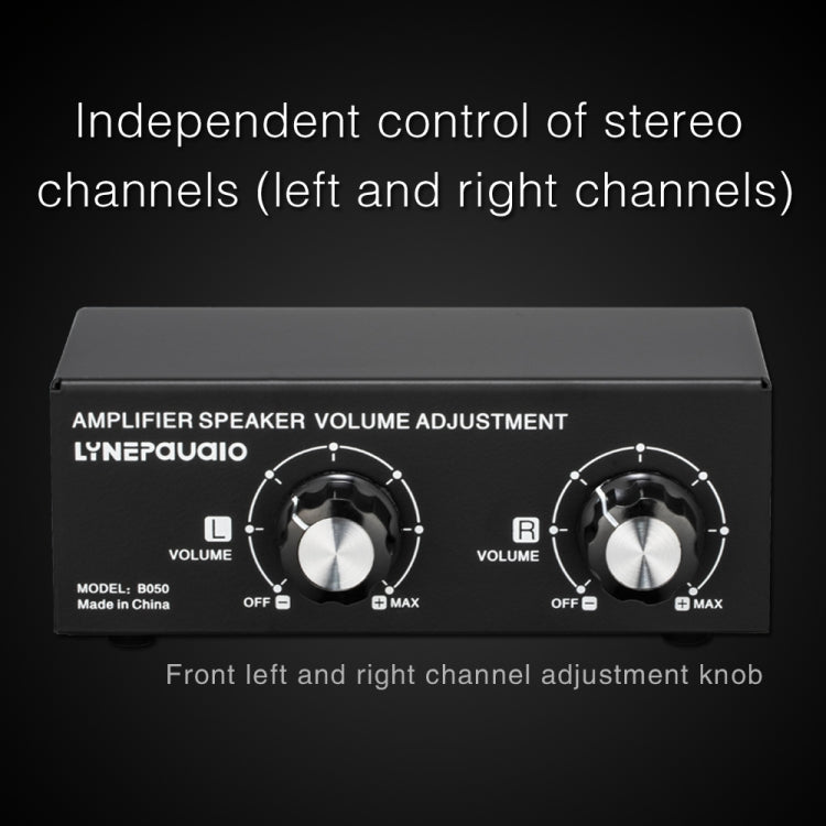 B050 Passive Speaker Volume Adjustment Controller, Left And Right Channel Independent Volume Adjustment, 150W Per Channel, B050