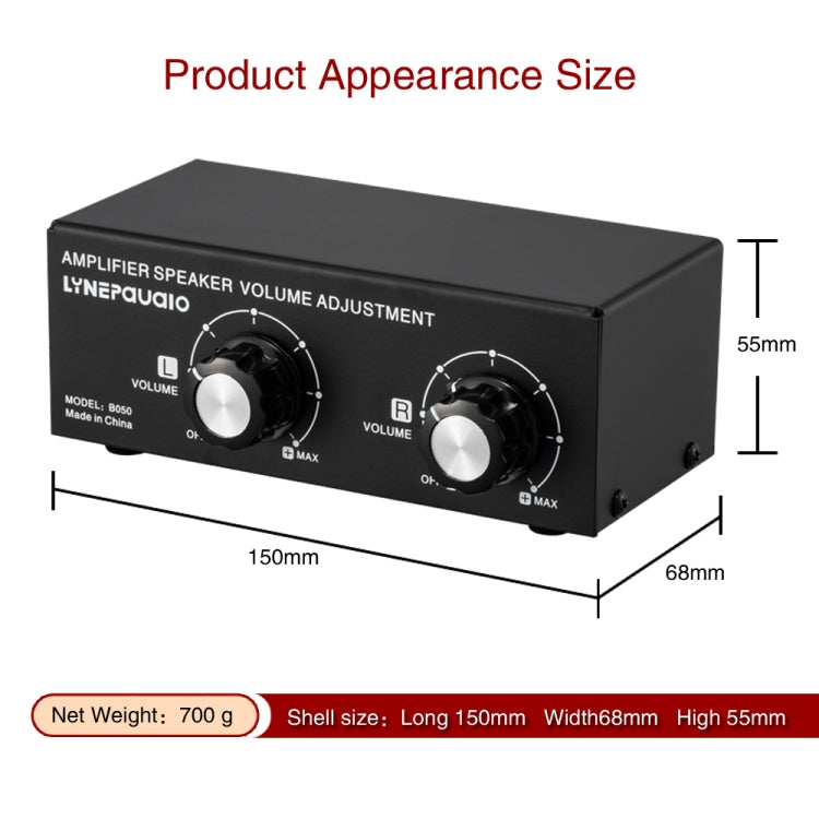 B050 Passive Speaker Volume Adjustment Controller, Left And Right Channel Independent Volume Adjustment, 150W Per Channel, B050