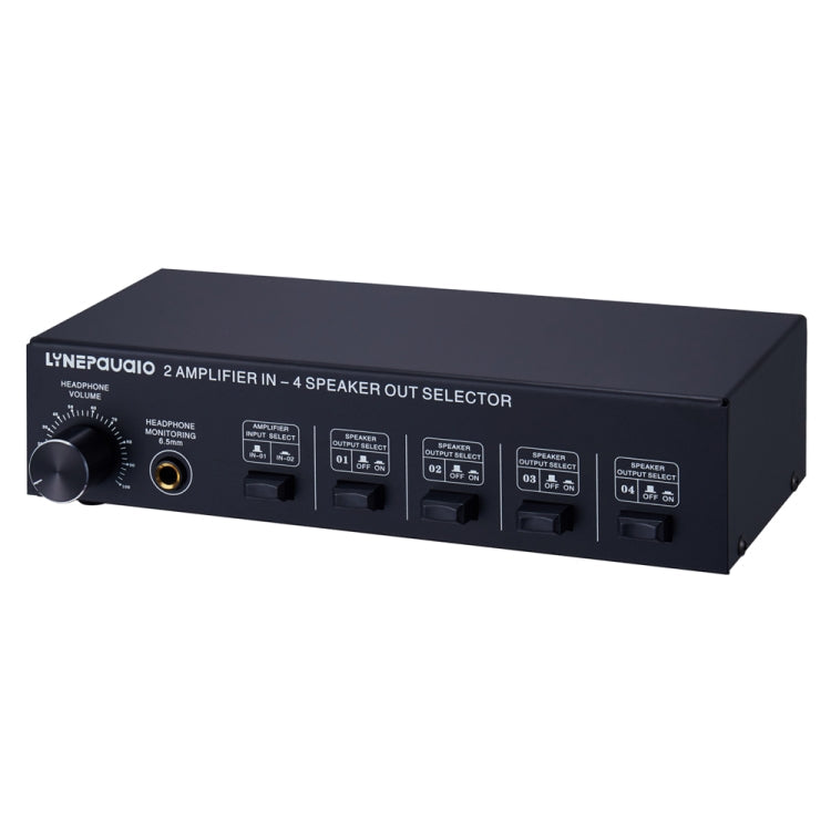 B032 2-in 4-out Power Amplifier Sound Switcher Speaker Lossless Sound Quality 300W Per Channel Switch Distributor Comparator with Headset Monitoring Function / Audio Input, B032