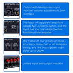 B032 2-in 4-out Power Amplifier Sound Switcher Speaker Lossless Sound Quality 300W Per Channel Switch Distributor Comparator with Headset Monitoring Function / Audio Input, B032