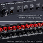 B032 2-in 4-out Power Amplifier Sound Switcher Speaker Lossless Sound Quality 300W Per Channel Switch Distributor Comparator with Headset Monitoring Function / Audio Input, B032