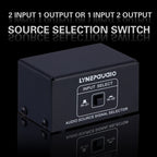 B101 2 In 1 Out (1 In 2 Out) Audio Source Signal Selection Switcher Computer Speaker RCA Lossless Audio Source Switcher, B101