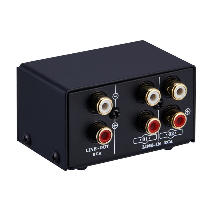B101 2 In 1 Out (1 In 2 Out) Audio Source Signal Selection Switcher Computer Speaker RCA Lossless Audio Source Switcher, B101