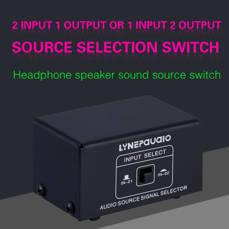 B101 2 In 1 Out (1 In 2 Out) Audio Source Signal Selection Switcher Computer Speaker RCA Lossless Audio Source Switcher, B101