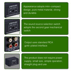 B101 2 In 1 Out (1 In 2 Out) Audio Source Signal Selection Switcher Computer Speaker RCA Lossless Audio Source Switcher, B101