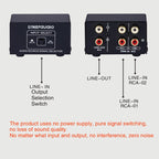 B101 2 In 1 Out (1 In 2 Out) Audio Source Signal Selection Switcher Computer Speaker RCA Lossless Audio Source Switcher, B101
