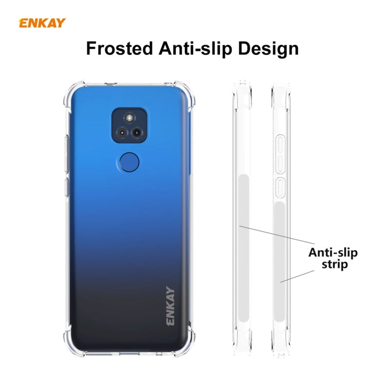Hat-Prince ENKAY Clear TPU Shockproof Case Soft Anti-slip Cover, For Motorola Moto G Play 2021, For Motorola Moto G Power 2021, For Motorola Moto G Stylus 2021, For Motorola Moto G30 / G10, For Google Pixel 5A 5G, For Honor V40, For Samsung Galaxy A02 ...
