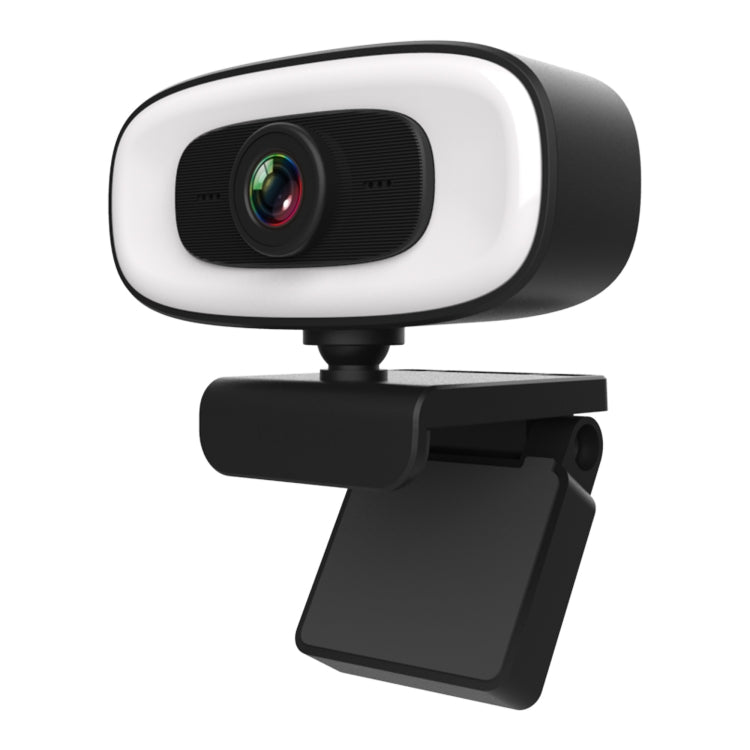 C10 2K HD Without Distortion 360 Degrees Rotate Three-speed Fill Light USB Free Drive Webcams, Built-in Sound Clearer Microphone – TPU