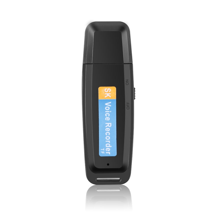 SK001 Professional Rechargeable U-Disk Portable USB Digital Audio Voice Recorder Pen Support TF Card, 32GB 32GB Black