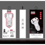 YSY-312 2 in 1 18W Portable QC3.0 Dual USB Car Charger + 1m 3A USB to 8 Pin Data Cable Set, with 8 Pin Cable – Data Transmission, TPU