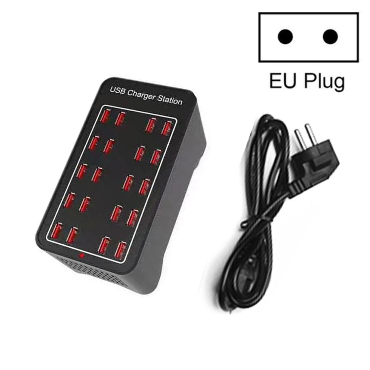 100W 20 USB Ports Fast Charger Station Smart Charger, AC 100-240V, 100W 20 USB Ports EU Plug, 100W 20 USB Ports US Plug, 100W 20 USB Ports AU Plug, 100W 20 USB Ports UK Plug 100W 20 USB Ports EU Plug