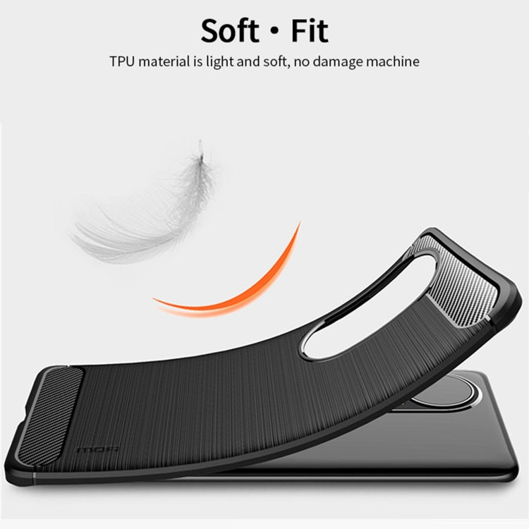 MOFI Gentleness Series Brushed Texture Carbon Fiber Soft TPU Case – TPU, For Huawei P50 Pro, For Xiaomi Mi 11 Ultra, For OnePlus 8