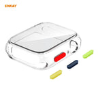 ENKAY Hat-prince Full Coverage TPU Case + Tempered Glass Protector for Apple Watch Series 6 / 5 / 4 / SE 44mm, For Apple Watch Series 6 / 5 / 4 / SE 44mm For Apple Watch Series 6 5 4 SE 44mm Transparent