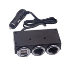 DC 12V / 24V Dual USB Multi Female Car Cigarette Lighter Splitter Socket Adapter Charger Socket Power Adapter / Charger, DC 12V / 24V 2 Socket