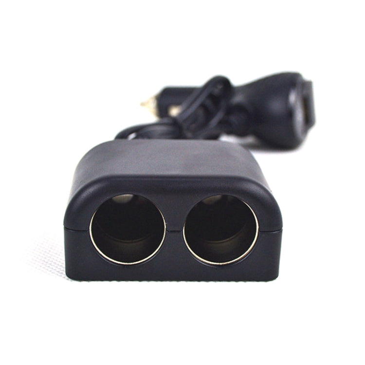 Cigarette Lighter Adapter 2 Socket Cigarette Lighter Splitter with LED Voltage Display USB Car Charger Adapter, 2 Socket