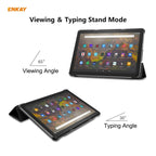 ENKAY PU Leather + Plastic Smart Case with Three-folding Holder for Amazon Fire HD 10 / 10 Plus (2021) – Flip, Leather, For Amazon Fire HD 10 / 10 Plus (2021)