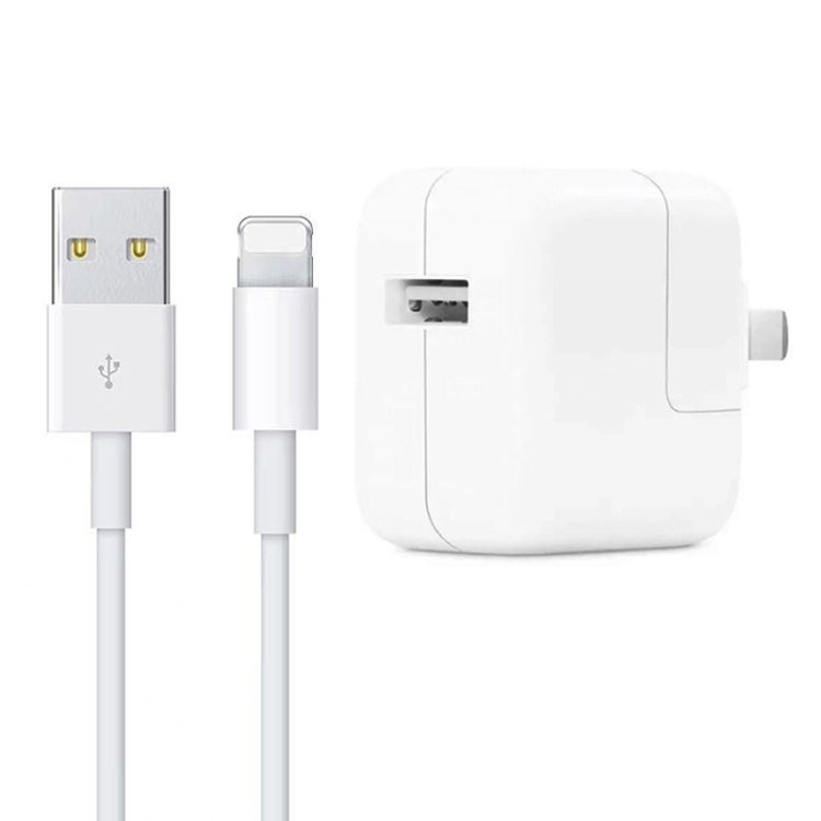 12W USB Charger + USB to 8 Pin Data Cable for iPad / iPhone / iPod Series, US Plug Default Title