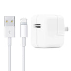12W USB Charger + USB to 8 Pin Data Cable for iPad / iPhone / iPod Series, US Plug Default Title