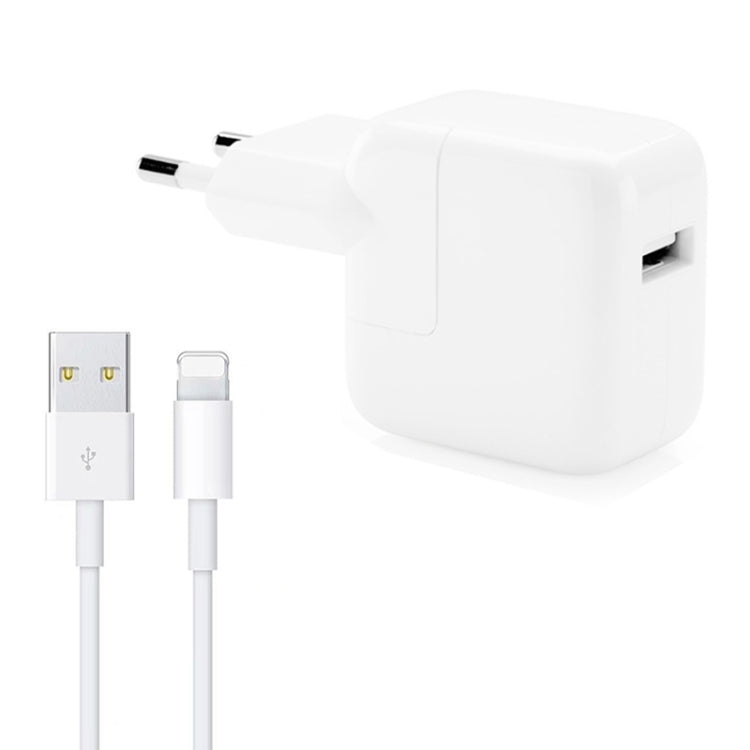 12W USB Charger + USB to 8 Pin Data Cable for iPad / iPhone / iPod... (iPad) #2 Default Title
