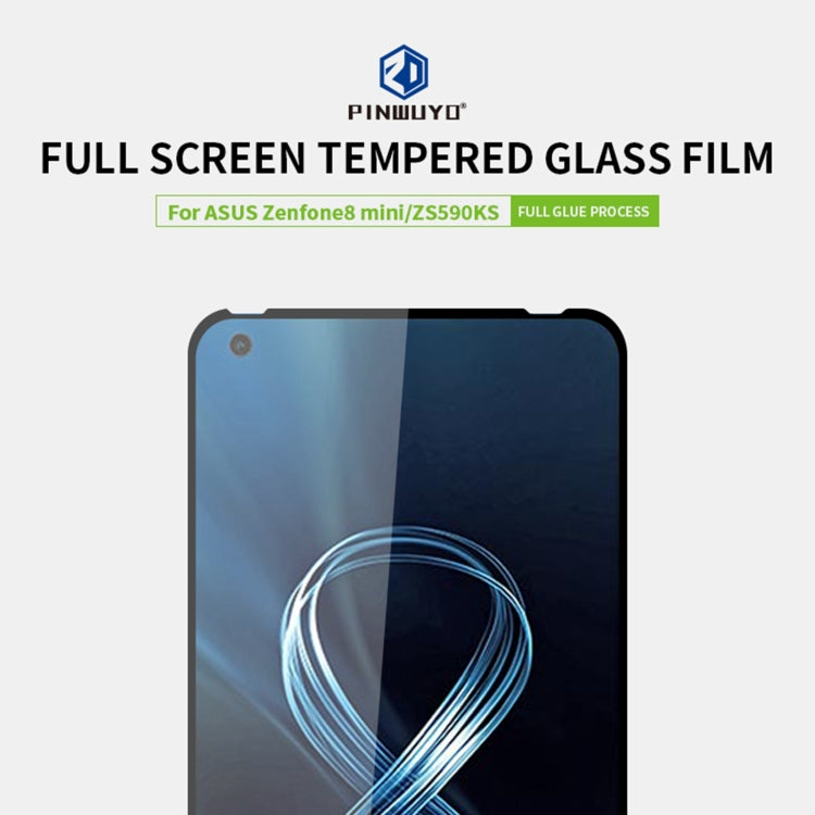 PINWUYO 9H 2.5D Full Screen Tempered Glass Film – Tempered Glass, Screen Protector, Ultra-thin, For Asus Zenfone 8 mini / ZS590KS, For Asus Zenfone 8 Flip / ZS672KS, For Nokia X10 / X20