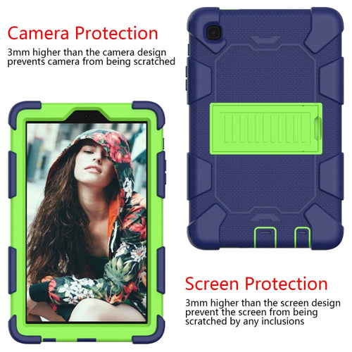 / T225 Two-Color Robot Shockproof Silicone + PC Protective Case with Holder – Shockproof, For Samsung Galaxy Tab A7 Lite T220
