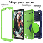For Samsung Galaxy Tab A7 Lite T220 / T225 Two-Color Robot Shockproof Silicone + PC Protective Case with Holder, For Samsung Galaxy Tab A7 Lite T220