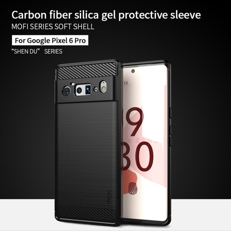 MOFI Gentleness Series Brushed Texture Carbon Fiber Soft TPU Case – TPU, For Google Pixel 6 Pro