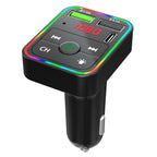 F2 Car FM Transmitter MP3 USB Charger Player with LED Backlight FM Transmitter with Bluetooth Transmitter Car Player Kit, F2 F2