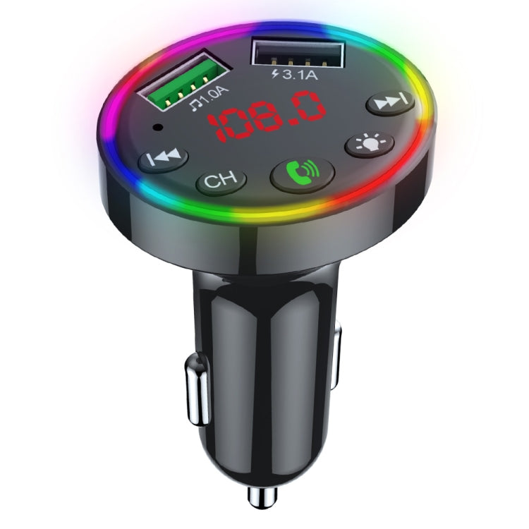 F9 Car MP3 Modulator Player Wireless Hands-free Audio Receiver Dual USB Fast Charger FM Transmitter Car Kit, F9 F9