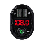 X1 Car Handsfree Kit FM Transmitter Wireless Audio Receiver MP3 Player Dual USB Fast Charger, X1