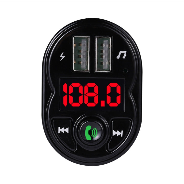 X1 Car Handsfree Kit FM Transmitter Wireless Audio Receiver MP3 Player Dual USB Fast Charger, X1