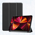 ENKAY 3-Folding Shockproof PC Cover Custer Texture PU Leather Case with Holder & Sleep / Wake-up Function for iPad Pro 11 2021 / 2020, For iPad Pro 11 2022 / 2021 / 2020 For iPad Pro 11 2022 2021 2020 Black