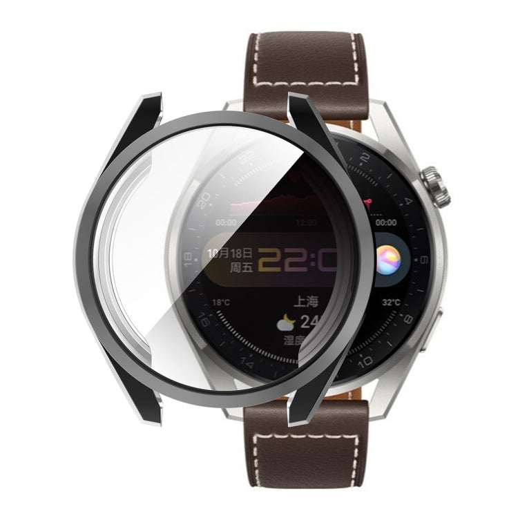 For Huawei Watch 3 Pro 48mm ENKAY Hat-Prince Full Coverage Transparent Soft Case TPU HD Clear Cover Black