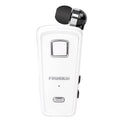 F980 CSR4.1 Retractable Cable Caller Vibration Reminder Anti-theft Bluetooth Headset, White White