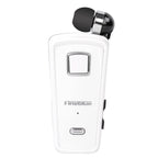 F980 CSR4.1 Retractable Cable Caller Vibration Reminder Anti-theft Bluetooth Headset, White White