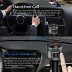 C57 QC3.0 Wireless FM Transmitter Fast Car Charger Bluetooth 5.0 Hands-free Car Modulator USB Flash Memory MP3 Player, C57