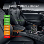 C57 QC3.0 Wireless FM Transmitter Fast Car Charger Bluetooth 5.0 Hands-free Car Modulator USB Flash Memory MP3 Player, C57