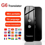 G6 Portable Instant Real Time Voice Translator Multi Language Translator Voice Translaty Personal Travel Assistant, G6 Gray, G6 Black
