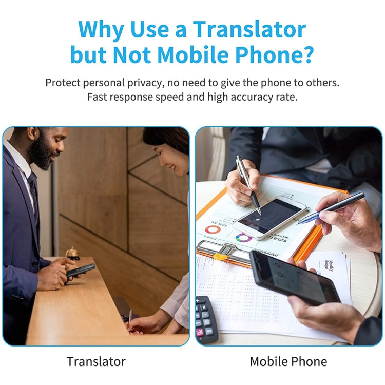 G6 Portable Instant Real Time Voice Translator Multi Language Translator Voice Translaty Personal Travel Assistant, G6 Gray, G6 Black