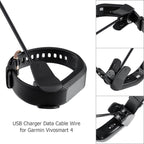 Plastic Charger for Garmin Vivosmart 4 Smartwatch, Data Cable, Replacement Cable, 1m