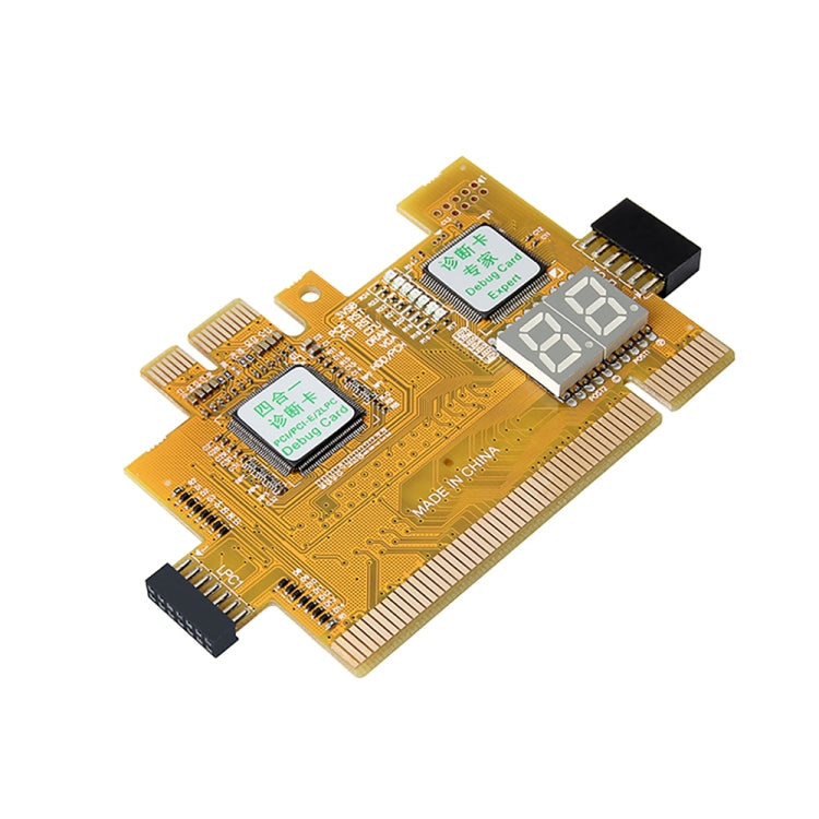 4-in-1 Desktop PC PCI-E LPC Diagnostic Card Motherboard Detection Failure Test Card – Wear-resistant Default Title