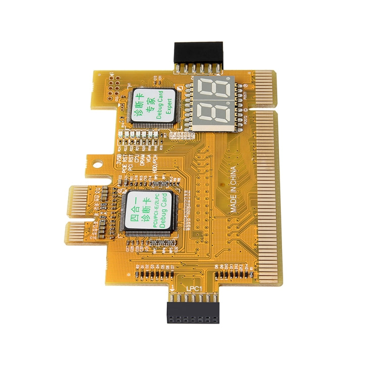 4-in-1 Desktop PC PCI-E LPC Diagnostic Card Motherboard Detection Failure Test Card – Wear-resistant