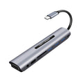 V161B 9-in-1 Type-C to HD / VGA / USB3.0 / SD / 3.5mm Audio / TF Card Reader HUB, V161B – Aluminum Alloy, TPU, 4K V161B